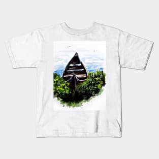 Hidden River Boat Kids T-Shirt